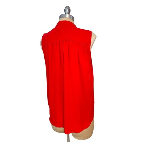 INC International Concepts Draped Red Top Over Blouse 10 - Picture 3 of 4